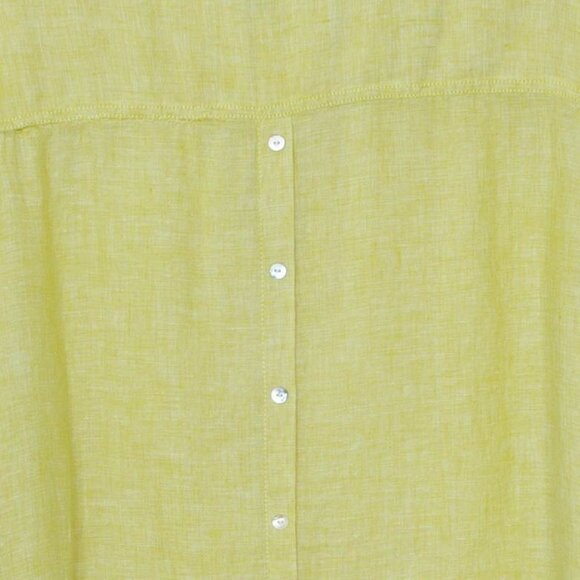 Tahari Womens Linen Button Detail Top Size 2X Roll Tab Sleeve‎ Collared Beachy - Picture 7 of 9